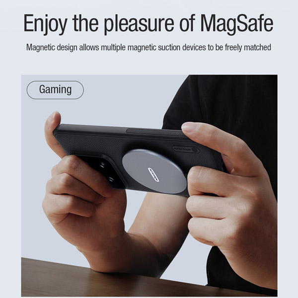 خرید قاب ضد ضربه مگنتی نیلکین Xiaomi 14 مدل Super Frosted Shield Pro Magnetic