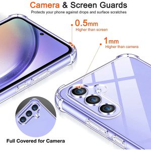 خرید قاب ژله ای شفاف ایربگ دار با محافظ دوربین Samsung Galaxy A14 4G