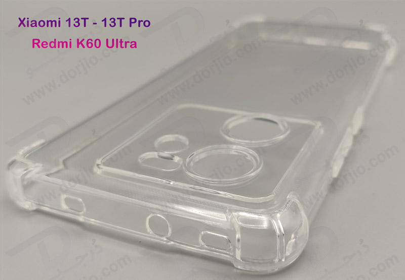خرید قاب ژله ای شفاف ایربگ دار با محافظ دوربین Xiaomi 13T Pro