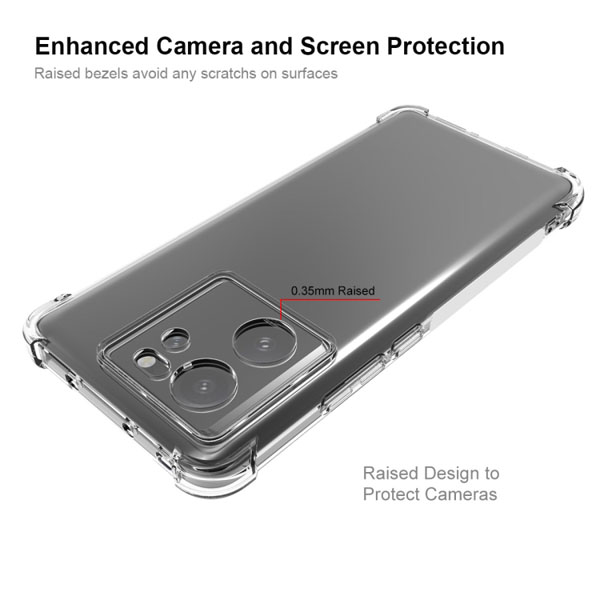 خرید قاب ژله ای شفاف ایربگ دار با محافظ دوربین Xiaomi 13T Pro
