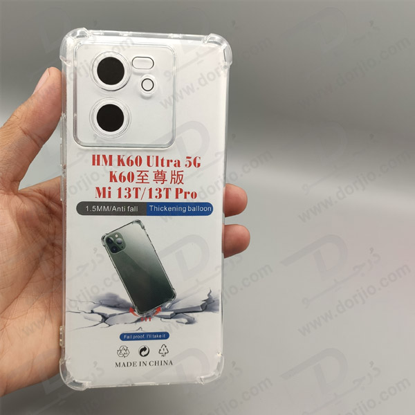 خرید قاب ژله ای شفاف ایربگ دار با محافظ دوربین Xiaomi Redmi K60 Ultra