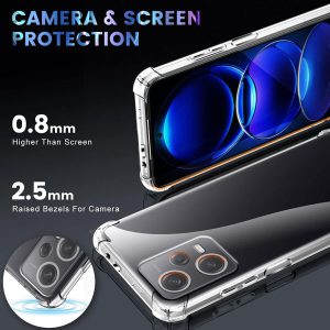خرید قاب ژله ای شفاف ایربگ دار با محافظ دوربین Xiaomi Redmi Note 12 Pro 5G