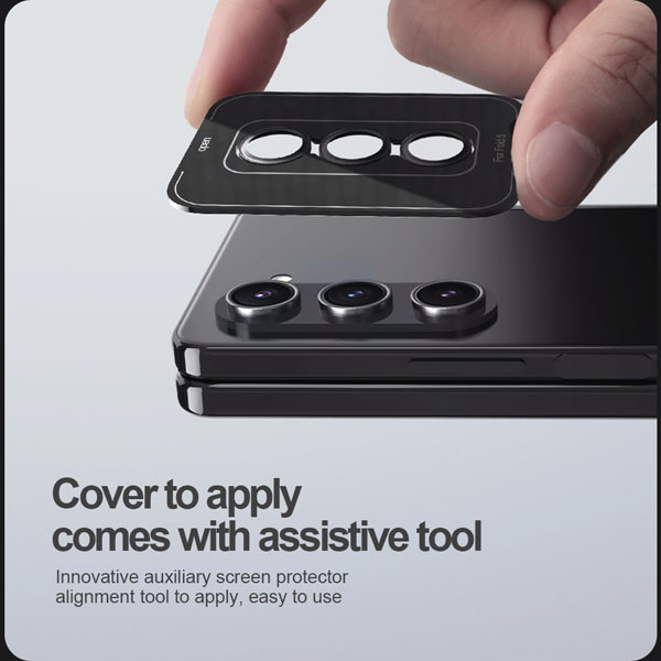 خرید محافظ لنز رینگی Galaxy Z Fold 5 همراه با ابزار نصب مارک نیلکین مدل CLR Film