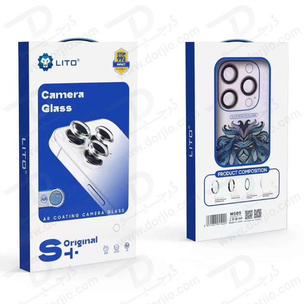 خرید محافظ لنز رینگی iPhone 14 Pro همراه با ابزار نصب مارک LITO مدل S+ Camera Protector