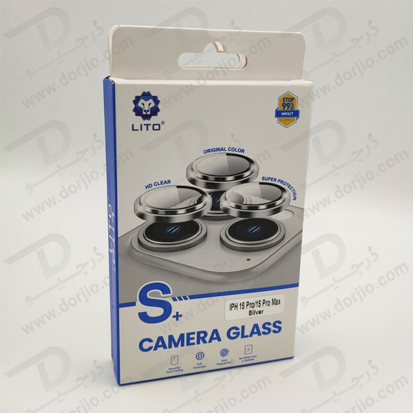 محافظ لنز رینگی با کیت مخصوص نصب iPhone 15 Pro Max مدل LITO S Camera Protector 13