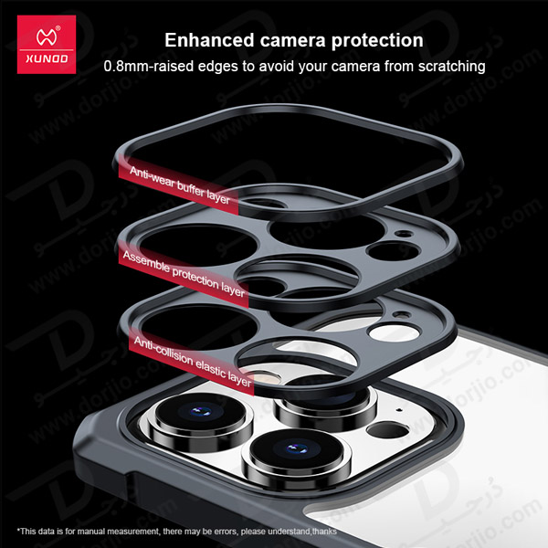 خرید کریستال شیلد شفاف گوشی iPhone 13 Pro Max مارک XUNDD سری Beatle