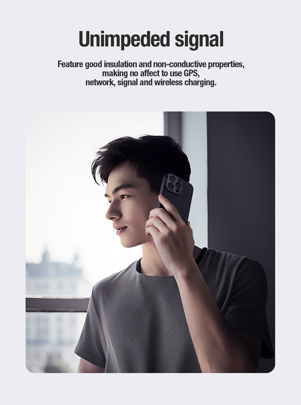 خرید گارد فیبری کمرا استند نیلکین iPhone 13 Pro مدل CarboProp