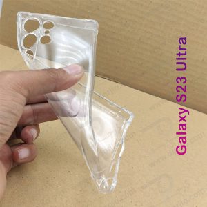 خرید گارد ژله ای شفاف ایربگ دار با محافظ دوربین Samsung Galaxy S23 Ultra