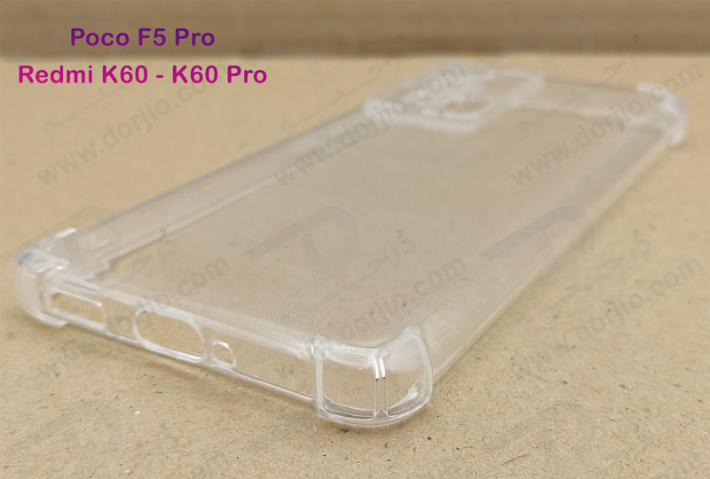 خرید گارد ژله ای شفاف ایربگ دار با محافظ دوربین Xiaomi Poco F5 Pro