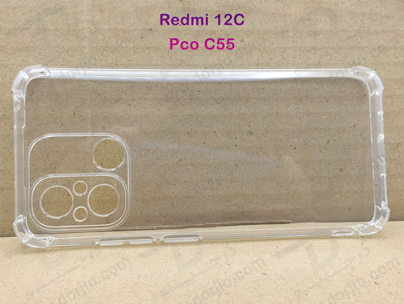 خرید گارد ژله ای شفاف ایربگ دار با محافظ دوربین Xiaomi Redmi 12C