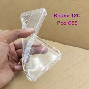 خرید گارد ژله ای شفاف ایربگ دار با محافظ دوربین Xiaomi Redmi 12C