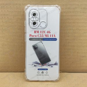 خرید گارد ژله ای شفاف ایربگ دار با محافظ دوربین Xiaomi Redmi 12C