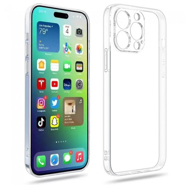 خرید گارد ژله ای شفاف با محافظ دوربین iPhone 15 Pro