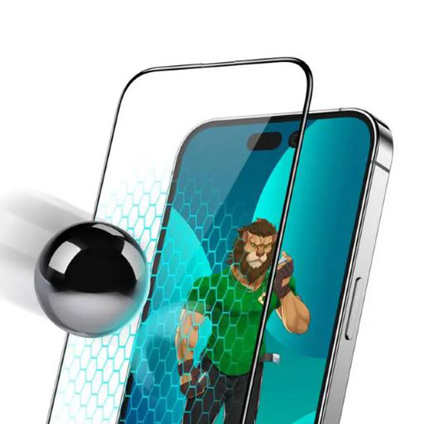 خرید گلس 3D شفاف شیشه ای iPhone 15 Pro Max برند Green Lion مدل HD PET