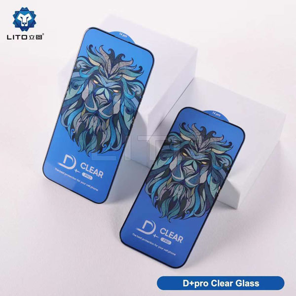 خرید گلس اورجینال شفاف شیشه ای iPhone 15 Plus مدل D+ Pro مارک LITO