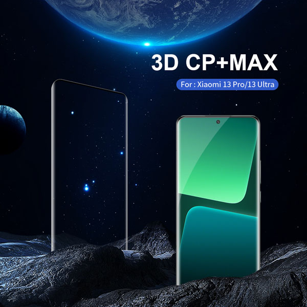 خرید گلس شیشه ای دور چسب نیلکین Xiaomi 13 Ultra مدل 3D CP+MAX