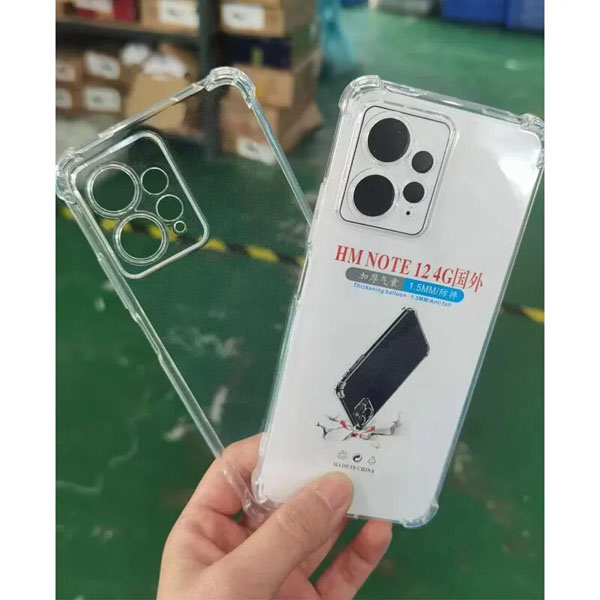 قاب ژله ای شفاف ایربگ دار با محافظ دوربین Xiaomi Redmi Note 12 4G