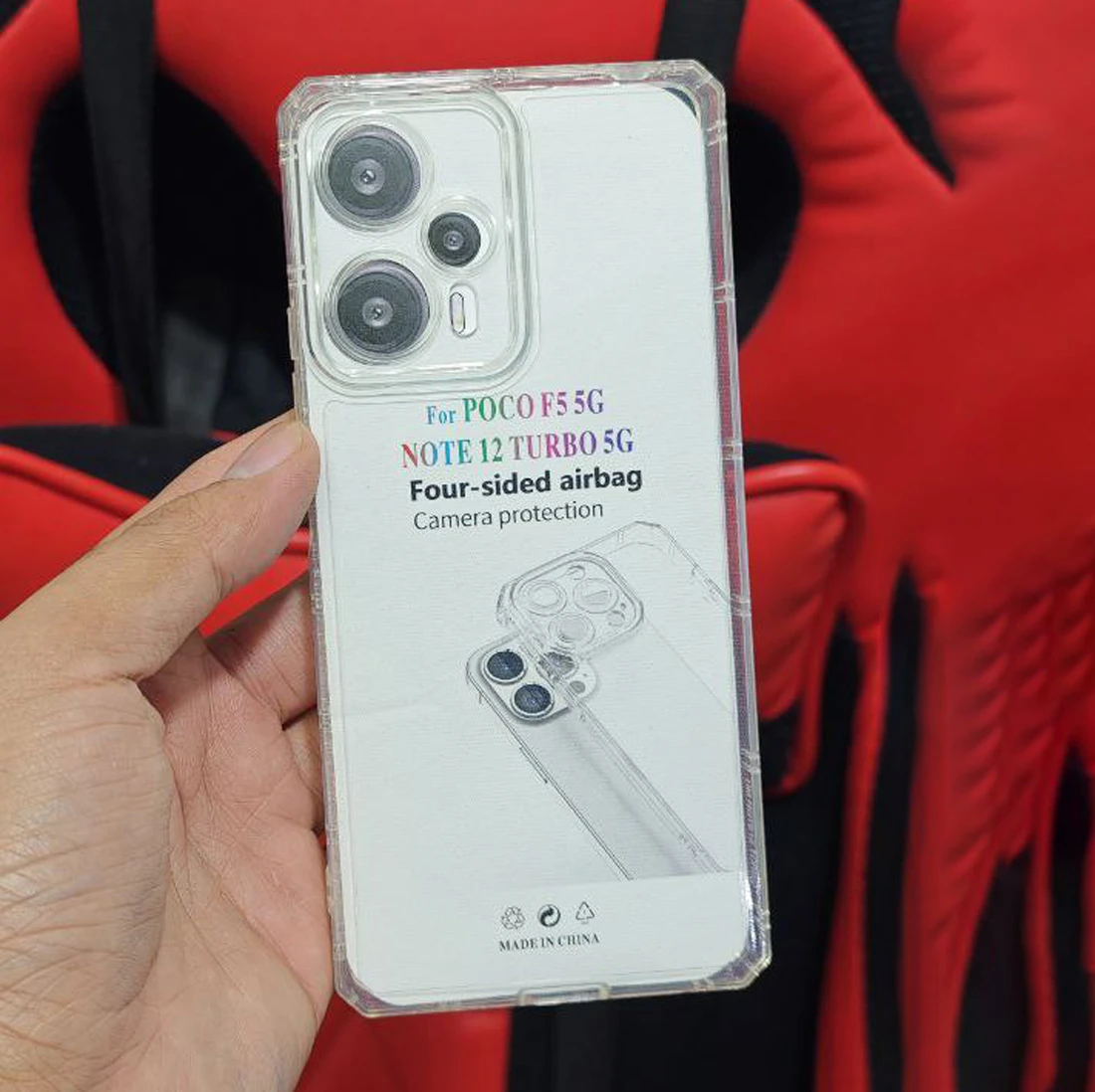 گارد ژله ای شفاف ایربگ دار با محافظ دوربین Xiaomi Poco F5