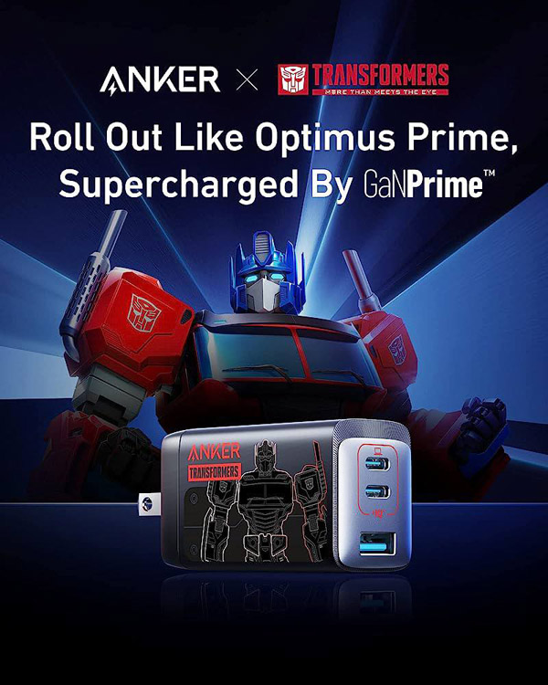 خرید شارژر سریع دیواری 65 وات اَنکر طرح تبدیل شوندگان Anker 735 Charger A2668 A2668 Transformers Edition