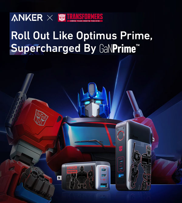 خرید شارژر سریع دیواری 65 وات اَنکر طرح تبدیل شوندگان Anker 735 Charger A2668 A2668 Transformers Edition