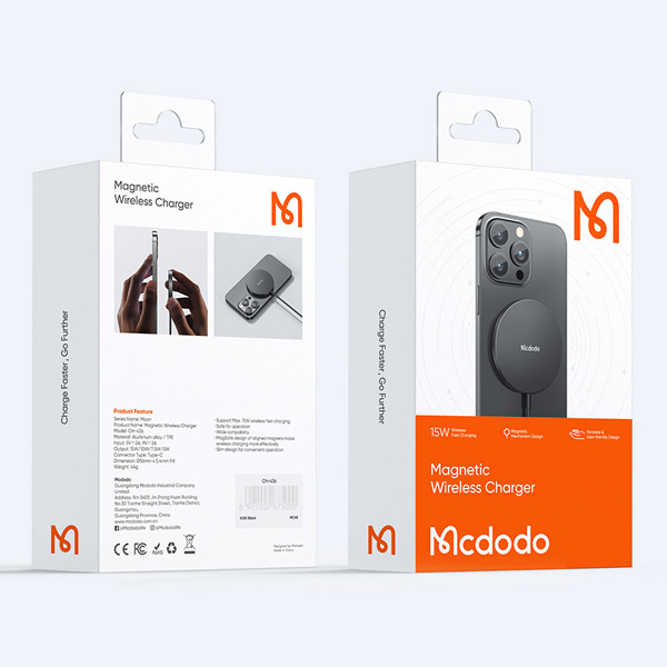 خرید شارژر وایرلس مگ سیف 15 وات مک دودو Mcdodo CH-4360
