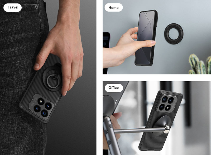 خرید قاب ضد ضربه مغناطیسی کمرا استند نیلکین Xiaomi Redmi K70 مدل CamShield Prop - Camera Cutout MagSafe