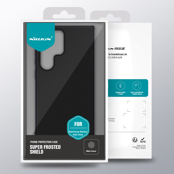 خرید قاب ضد ضربه نیلکین Samsung Galaxy S24 Ultra مدل Super Frosted Shield Pro