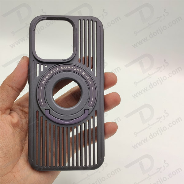 خرید قاب کلاسیک مگ سیف استند رینگی iPhone 15 Pro مدل Classic Design