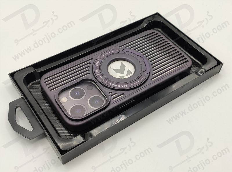 خرید قاب کلاسیک مگ سیف استند رینگی iPhone 15 Pro مدل Classic Design