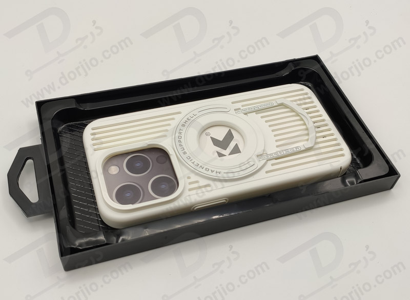 خرید قاب کلاسیک مگ سیف استند رینگی iPhone 15 Pro مدل Classic Design