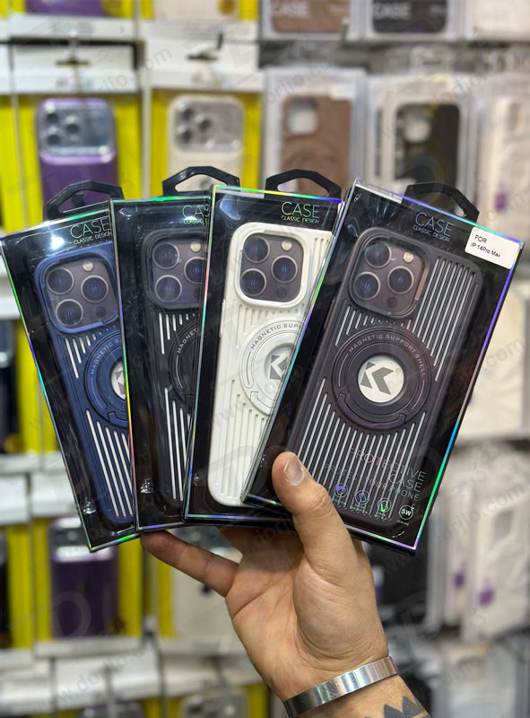 خرید قاب کلاسیک مگ سیف استند رینگی iPhone 15 Pro مدل Classic Design