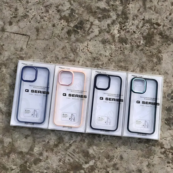 خرید گارد شفاف فریم ژله ای iPhone 15 مدل Magic Mask Q-Series