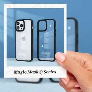 خرید گارد شفاف فریم ژله ای iPhone 15 Plus مدل Magic Mask Q-Series