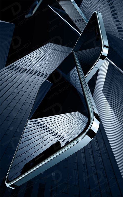 خرید گلس شیشه ای تمام شفاف iPhone 15 Pro با ابزار مخصوص نصب مارک XUNDD سری AXE