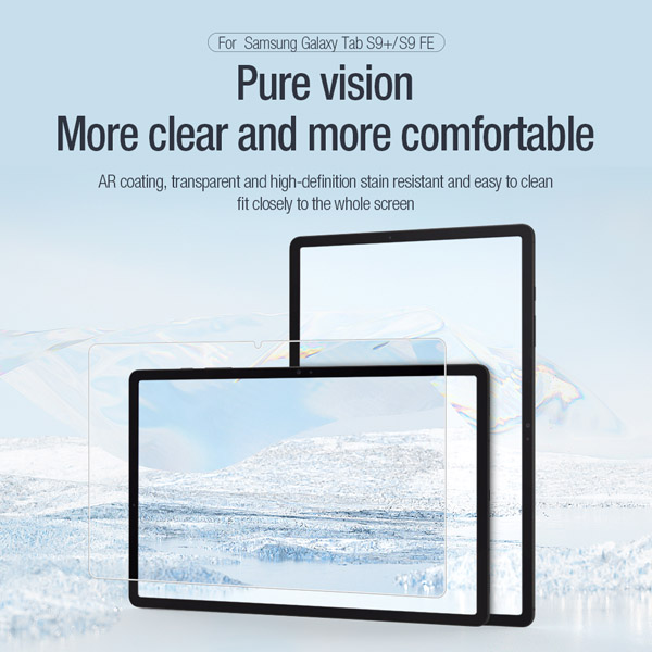 برچسب صفحه نمایش تبلت Samsung Galaxy Tab S9 FE Plus مارک نیلکین مدل Pure Series AR Film
