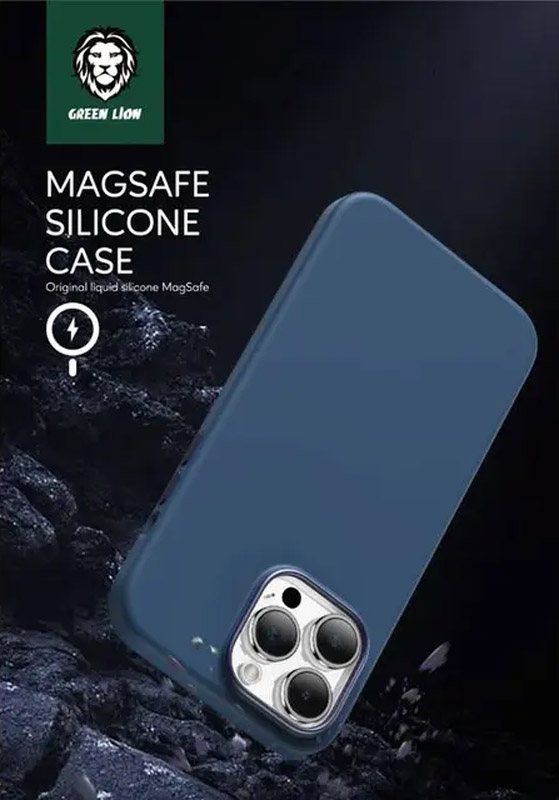 خرید قاب سیلیکونی مگ سیف iPhone 15 Pro Max مارک Green Lion مدل Ultra Soft