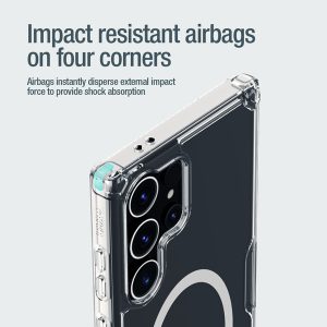 خرید قاب شفاف مگنتی نیلکین Samsung Galaxy S24 Ultra مدل Nature TPU Pro Magnetic