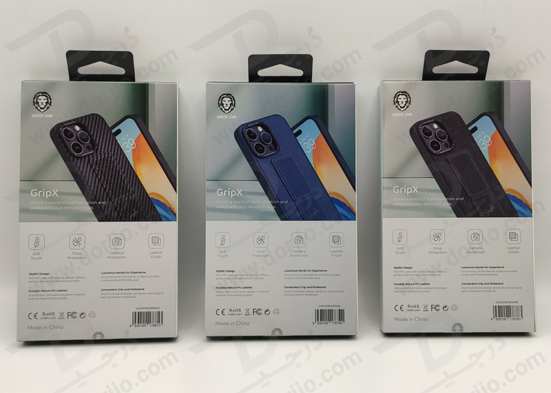 خرید قاب محافظ دستگیره دار iPhone 15 Pro Max مارک Green Lion مدل GripX