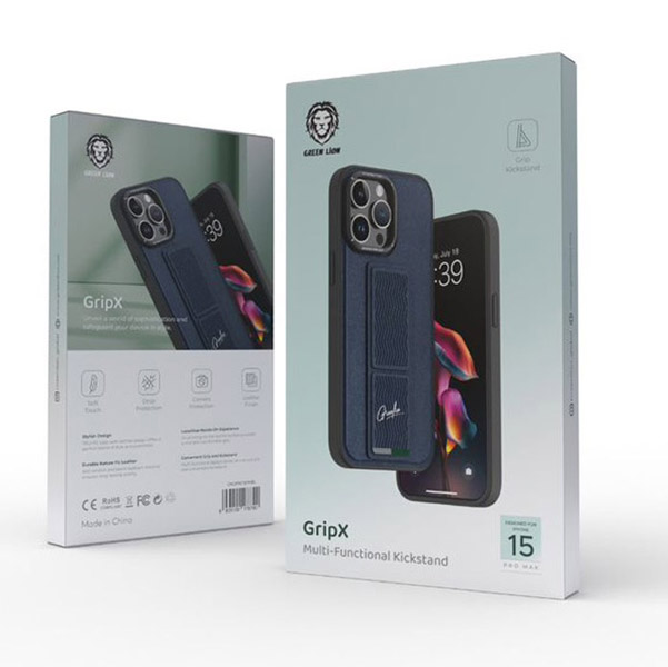 خرید قاب محافظ دستگیره دار iPhone 15 Pro Max مارک Green Lion مدل GripX
