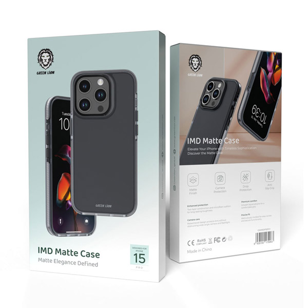 خرید قاب محافظ مات iPhone 15 Pro Max مارک Green Lion مدل IMD Matte