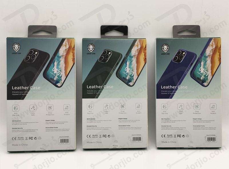 خرید قاب چرمی iPhone 15 Pro Max مارک Green Lion مدل Ultra Drop
