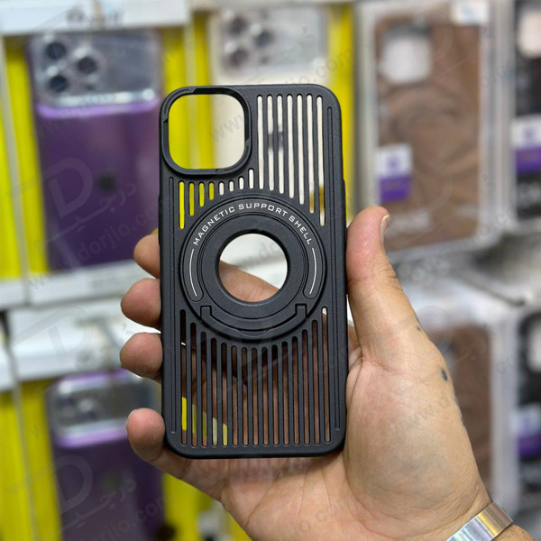 خرید قاب کلاسیک مگ سیف استند رینگی iPhone 15 مدل Classic Design