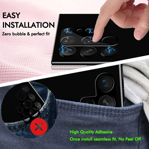 خرید محافظ لنز 9H شیشه ای Samsung Galaxy S24 Ultra مدل 3D