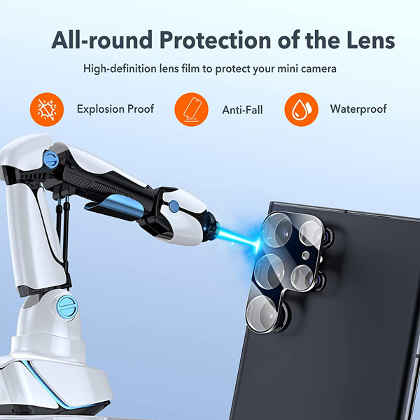 خرید محافظ لنز 9H شیشه ای Samsung Galaxy S24 Ultra مدل 3D