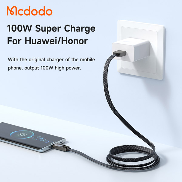 خرید کابل 100 وات فست شارژ Type-C هوشمند دیجیتالی LED دار مک دودو Mcdodo CA-4980