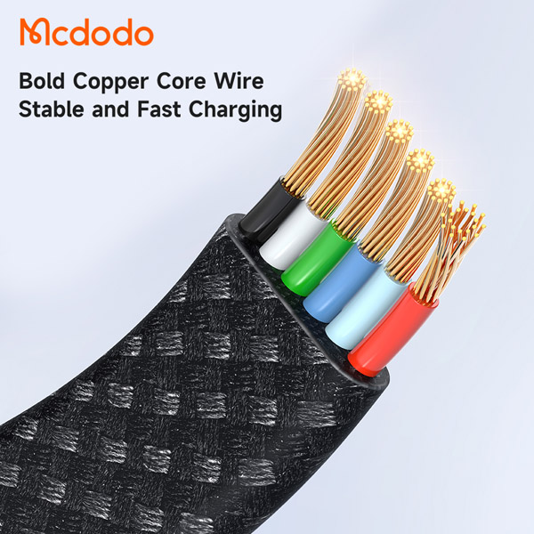 خرید کابل 100 وات فست شارژ Type-C هوشمند دیجیتالی LED دار مک دودو Mcdodo CA-4980