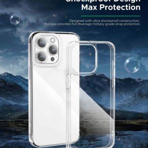 خرید کاور کریستالی شفاف iPhone 15 Pro Max مارک Green Lion مدل Crystal Clear