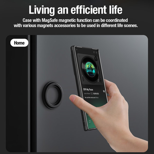 خرید گارد ضد ضربه مغناطیسی نیلکین Samsung Galaxy S24 Ultra مدل Camshield Pro Magnetic