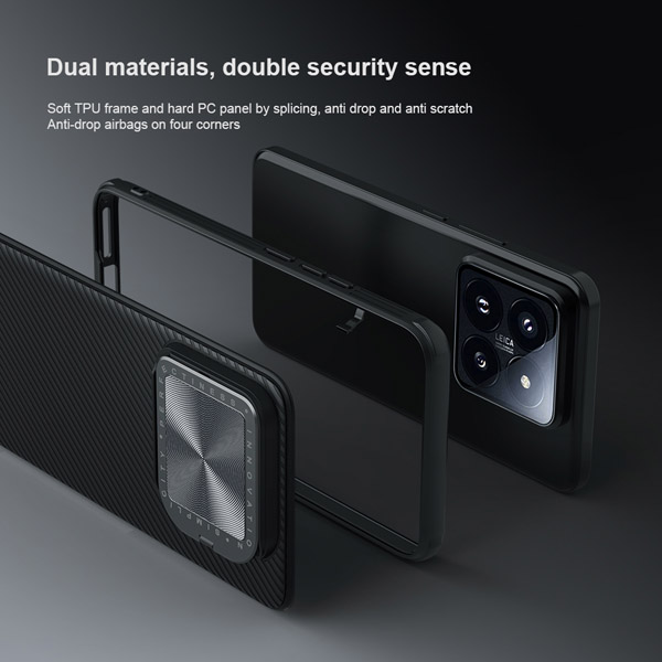 خرید گارد ضد ضربه مگنتی کمرا استند نیلکین Xiaomi 14 Pro مدل CamShield Prop