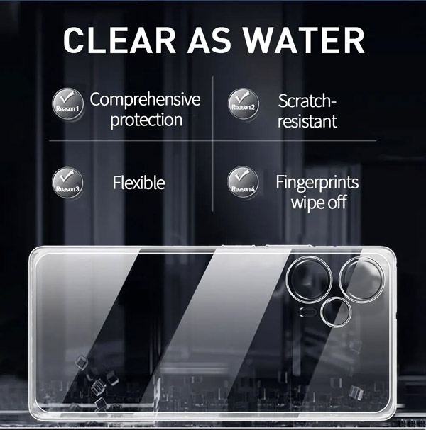 خرید گارد ژله ای شفاف با محافظ دوربین Xiaomi Redmi Note 12 Turbo